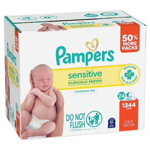 Pampers Sensitive Baby Wipes (Select Count)