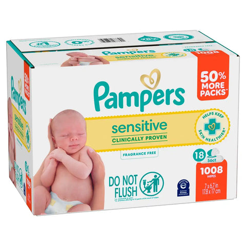 Pampers Sensitive Baby Wipes (Select Count)