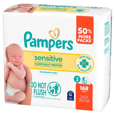 Pampers Sensitive Baby Wipes (Select Count)