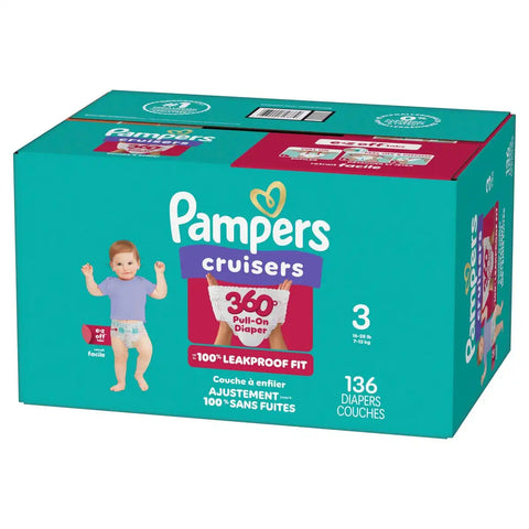 Pampers Cruisers 360 Diapers - (Select Size and Count)