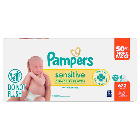 Pampers Sensitive Baby Wipes (Select Count)