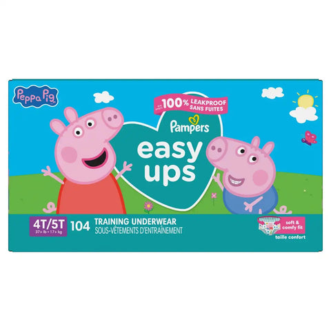 Easy Ups Girls' Disposable Training Underwear - (Select Size and Count)
