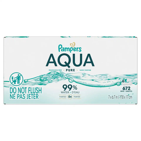 Pampers Aqua Pure Sensitive Baby Wipes (Select Count)