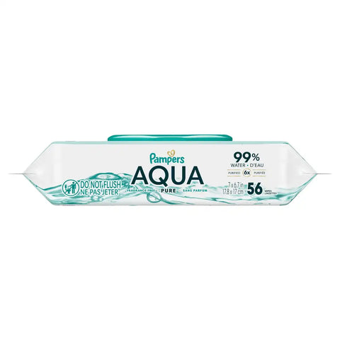 Pampers Aqua Pure Sensitive Baby Wipes (Select Count)