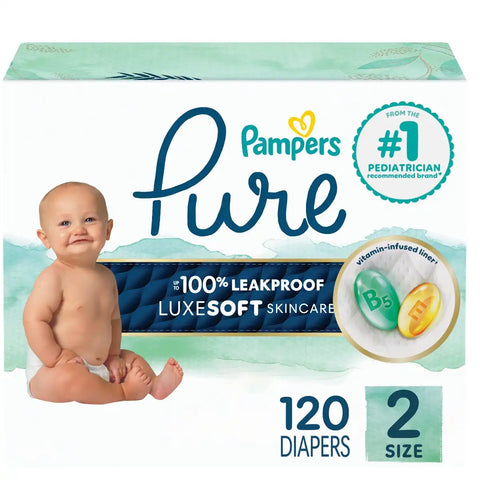 Pampers Pure Protection Diapers - (Select Size and Count)