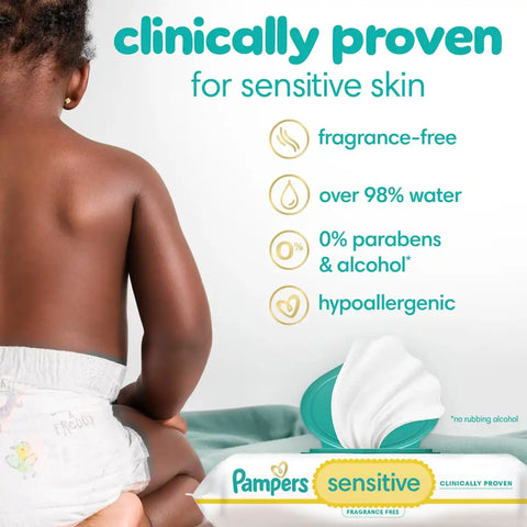 Pampers Sensitive Baby Wipes (Select Count)