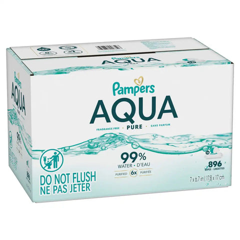 Pampers Aqua Pure Sensitive Baby Wipes (Select Count)