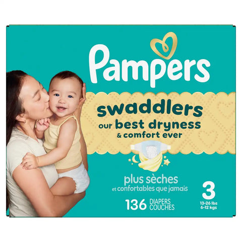Pampers Swaddlers Sensitive Disposable Diapers - (Select Size and Count)