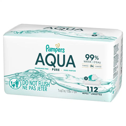 Pampers Aqua Pure Sensitive Baby Wipes (Select Count)