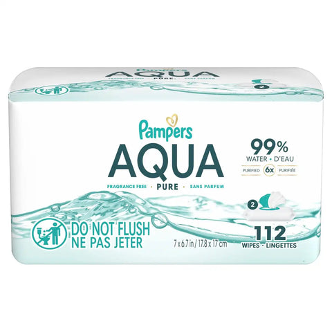 Pampers Aqua Pure Sensitive Baby Wipes (Select Count)