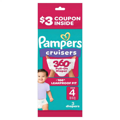 Pampers Cruisers 360 Diapers - (Select Size and Count)