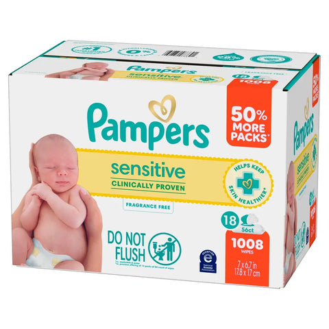 Pampers Sensitive Baby Wipes (Select Count)