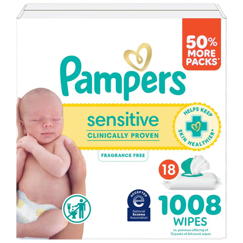 Pampers Sensitive Baby Wipes (Select Count)