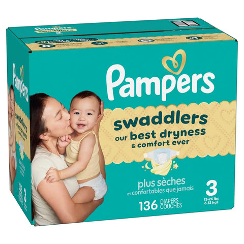 Pampers Swaddlers Sensitive Disposable Diapers - (Select Size and Count)